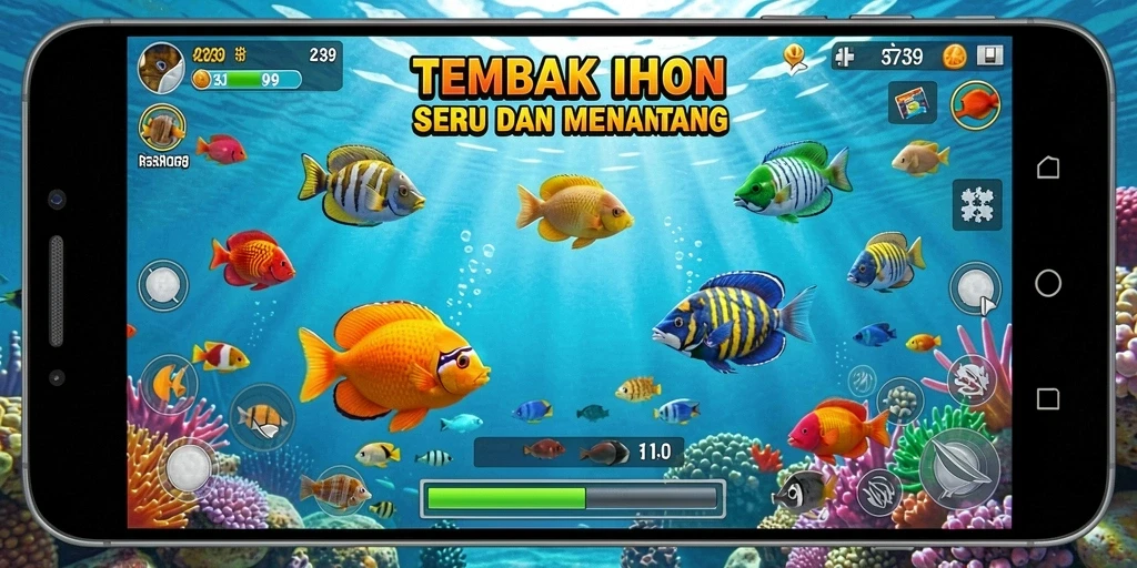 Tampilan gameplay menarik dalam permainan Tembak Ikan 2739.