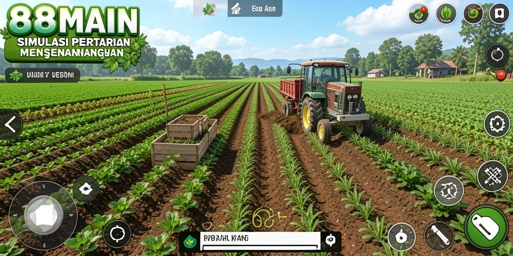 Tampilan gameplay menarik dengan aktivitas bertani yang seru