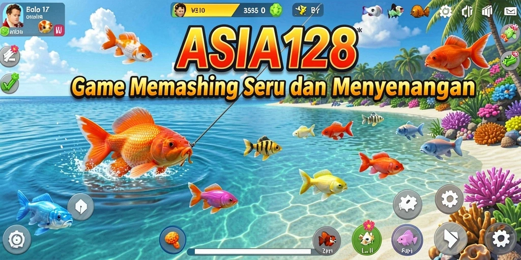 Gameplay seru memancing di ASIA128 dengan ikan yang beragam.