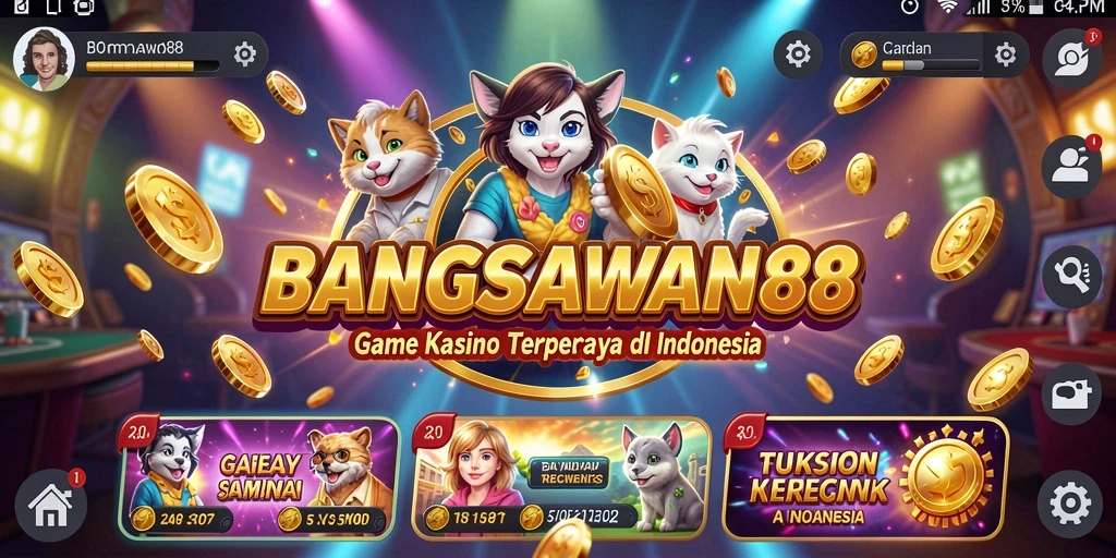 Screenshot gameplay Kasino BANGSAWAN88 menampilkan berbagai permainan menarik.