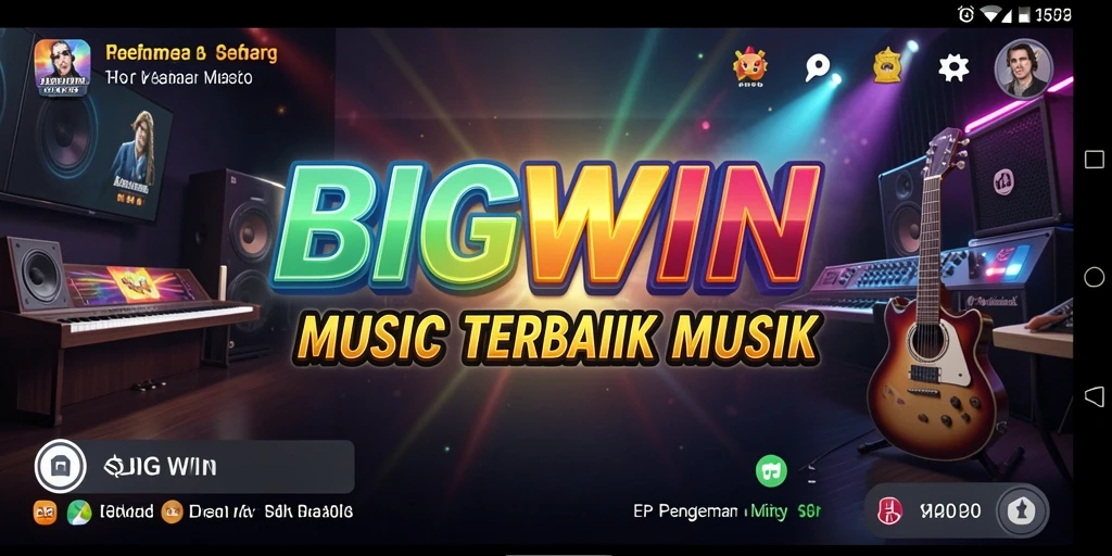 Tampilan gameplay BIGWIN yang penuh semangat dalam bermain musik.