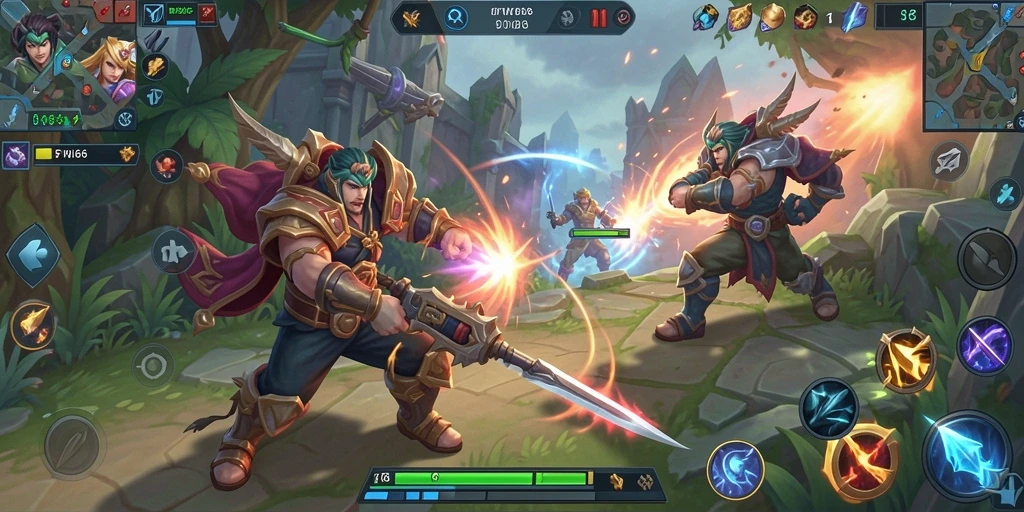 Screenshot gameplay seru FW66 saat pertarungan berlangsung.