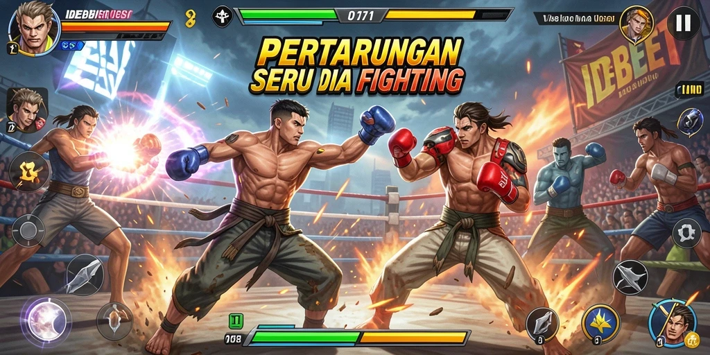 Tangkapan layar menunjukkan aksi pertarungan mendebarkan di IDEBET.