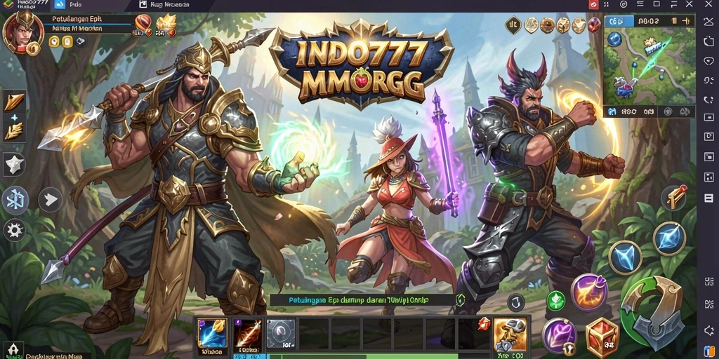 Screenshot gameplay INDO777 yang menampilkan petualangan MMORPG seru.
