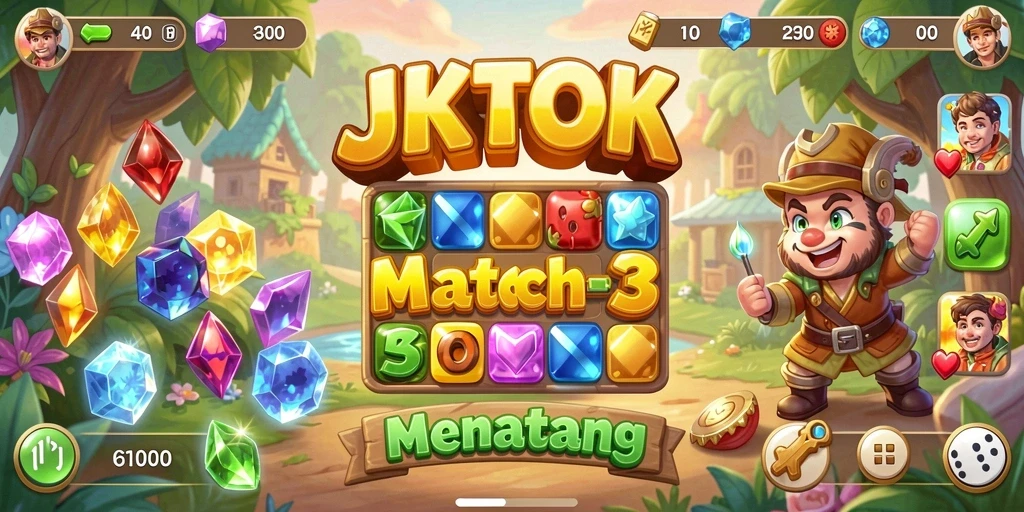 Tampilan gameplay menarik dari JKTOK yang seru dan menantang.