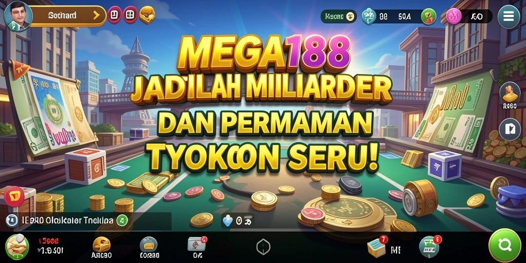 Screenshot utama MEGA188 menampilkan gameplay Tycoon yang menarik.