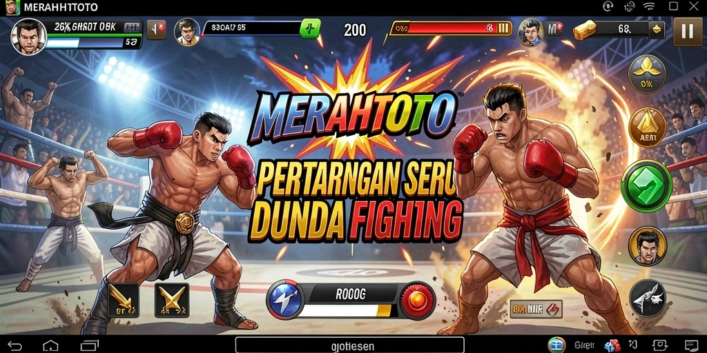Gameplay Fighting yang menegangkan dan penuh aksi di MERAHTOTO.