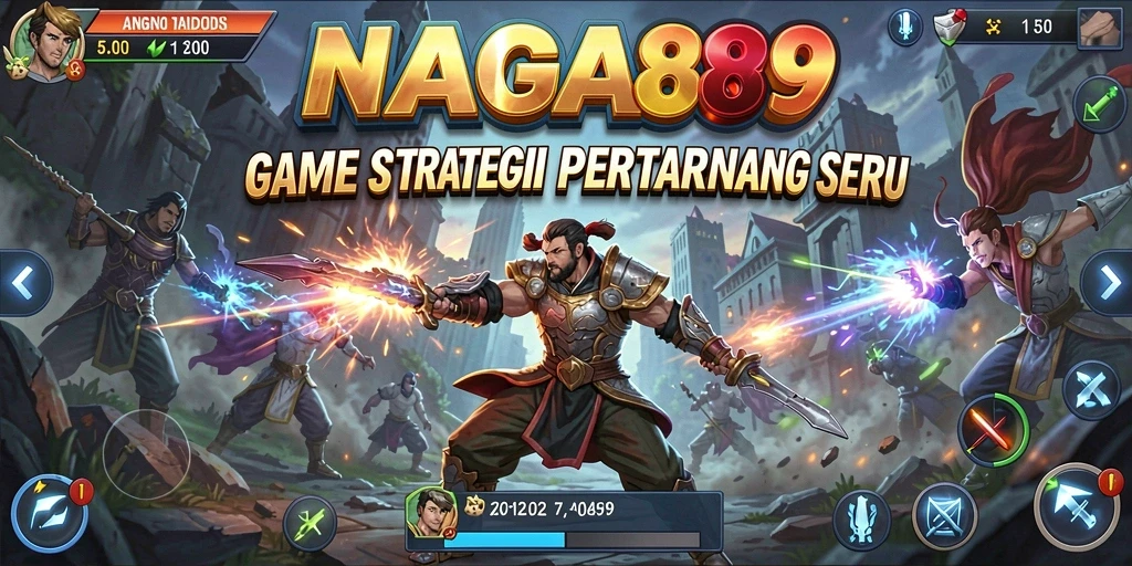 Tampilan seru dari gameplay NAGA889 saat bertarung.