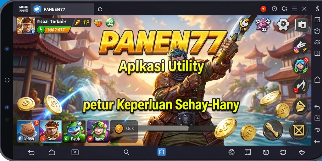 Screenshot utama PANEN77 yang menunjukkan fitur Utility yang berguna.