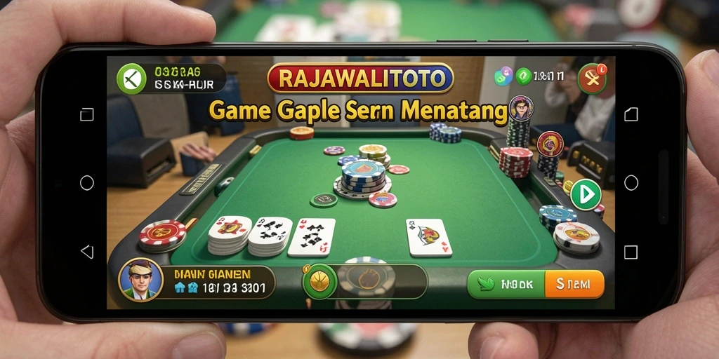 Tampilan gameplay seru dalam RAJAWALITOTO game Gaple.