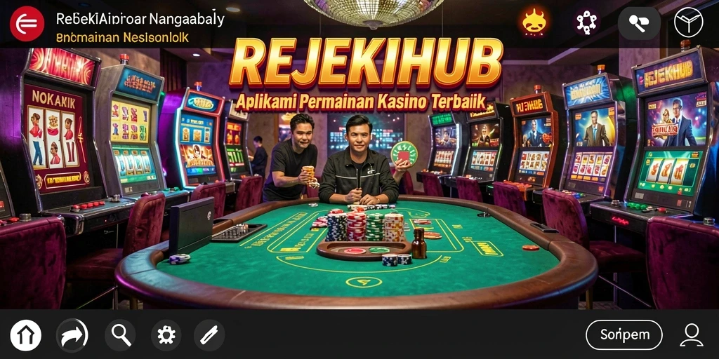 Screenshot utama REJEKIHUB menampilkan suasana permainan Kasino yang mendebarkan.