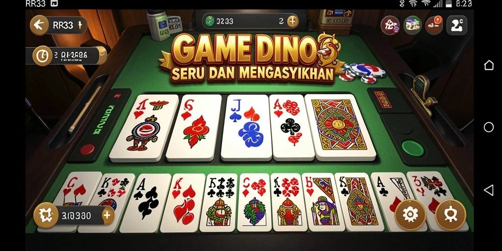 Screenshot utama RR33 menampilkan gameplay seru permainan Domino.